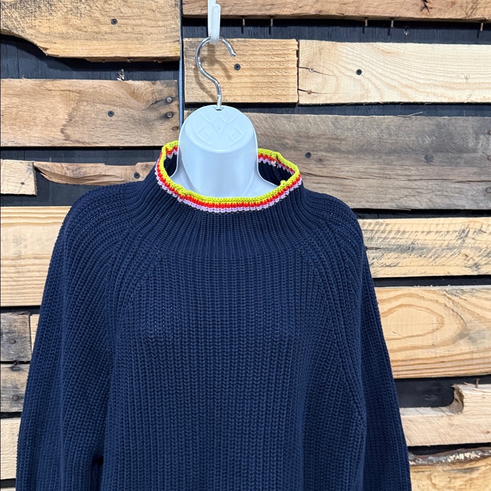 Style & Co Women's Cotton Striped-Detail Funnel-Neck Sweater Sz 3X Rainbow Trim - Picture 6 of 9